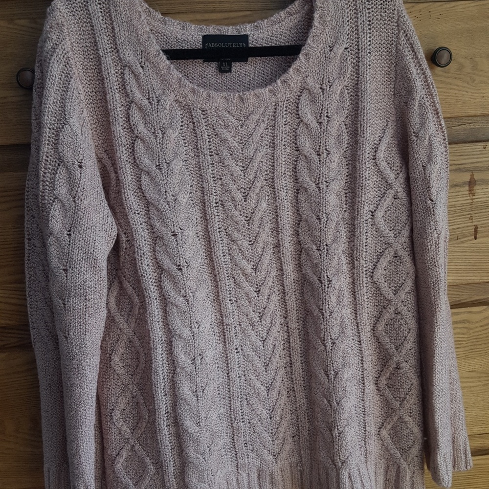 Rosy Pink Woven Sweater